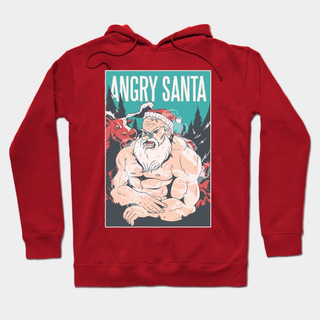 Angry Santa Hoodie by madeinchorley